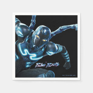 Blauer Käfer Leaping Art Serviette