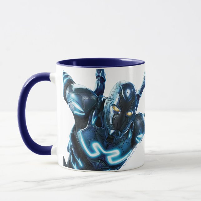 Blauer Käfer Leaping Art Tasse (Links)