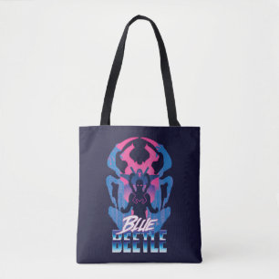 Blauer Käfer Retrowave gegen Grafik Tasche