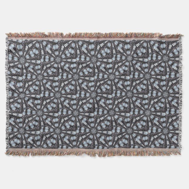 Blauer Kaleidoskop Decke (Vorderseite)