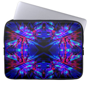 Blauer Kaleidoskop Laptopschutzhülle