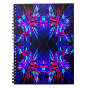 Blauer Kaleidoskop Notizblock