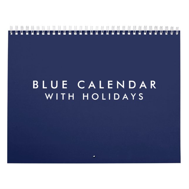 Blauer Kalender mit Feiertagen 2025 (Titelbild)