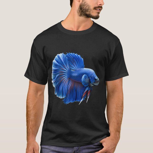 Blauer Kampffisch T-Shirt (Vorderseite)