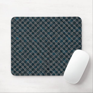 Blauer, karierte oder schräg gestrichelte Streifen Mousepad