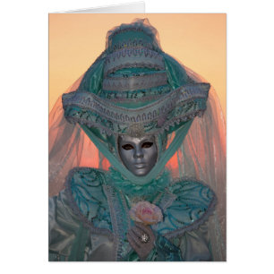 Blauer Karneval Kostüm, Venedig