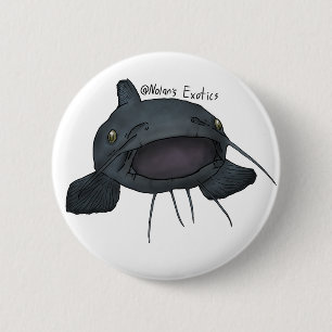 Blauer Katzenwels-Stecker Button