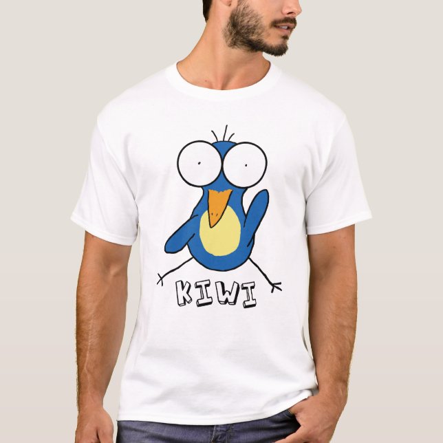 Blauer Kiwi-T - Shirt (Vorderseite)