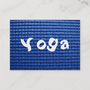 Blauer klebriger Yoga-Matten-u. Holz-Boden Visitenkarte