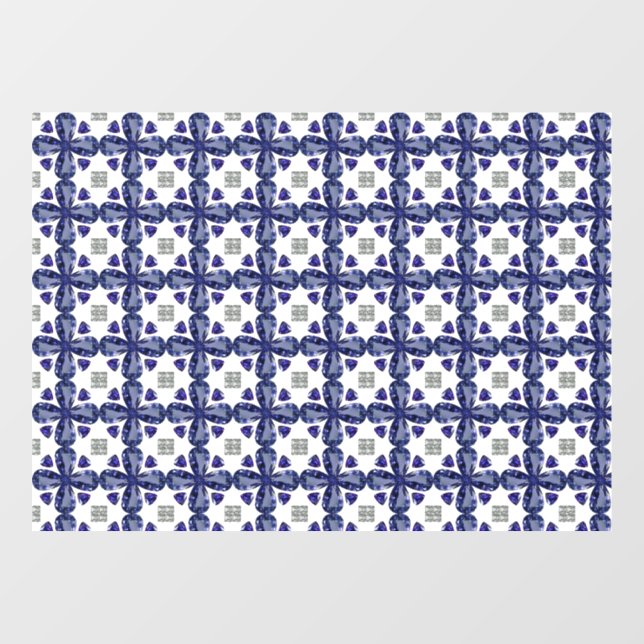 Blauer Klee Fensteraufkleber (Blatt)