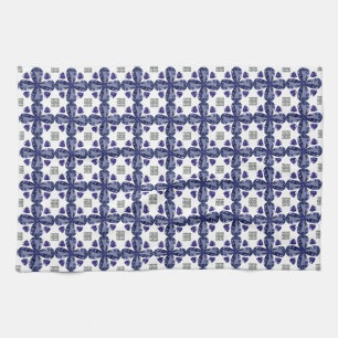 Blauer Klee Geschirrtuch