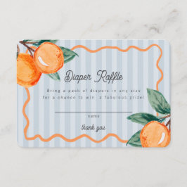 Blauer Kleine Süsse Pastel Citrus Diaper Raffle Begleitkarte