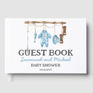 Blauer kleiner Fischer-Baby-Party Gästebuch
