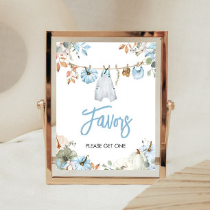 Blauer Kleiner Kürbis Herbst Herbst Geschenke Schi Poster