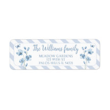 Blauer, kleiner Schmetterling Rücksendeadresse Eti