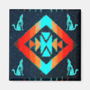 Blauer Kojote-Magnet Magnet