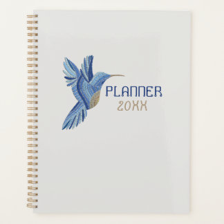 Blauer Kolibri-Planer – Anpassbares Jahr  Planer