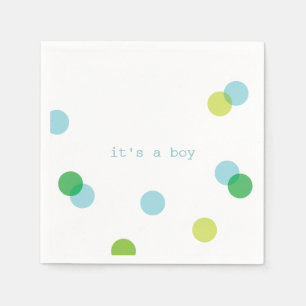 Blauer Konfetti   Es ist ein Boy-Paper-Servietten Serviette