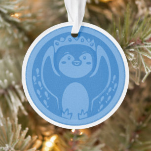 Blauer Königspinguin Ornament