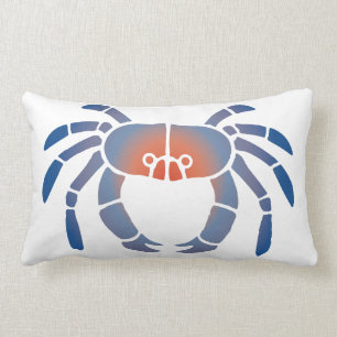 Blauer Krabbenküste Living Lumbar Pillow Lendenkissen