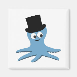 Blauer Kraken Magnet