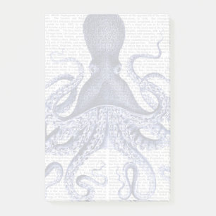 Blauer Kraken Post-it Klebezettel