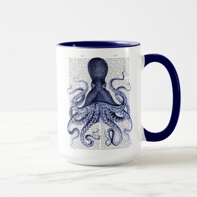 Blauer Kraken Tasse (Rechts)