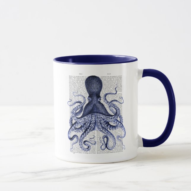 Blauer Kraken Tasse (Rechts)