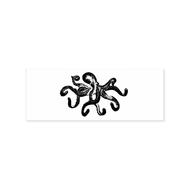 Blauer Kraken Thunder_Cove Gummistempel (Prägung)