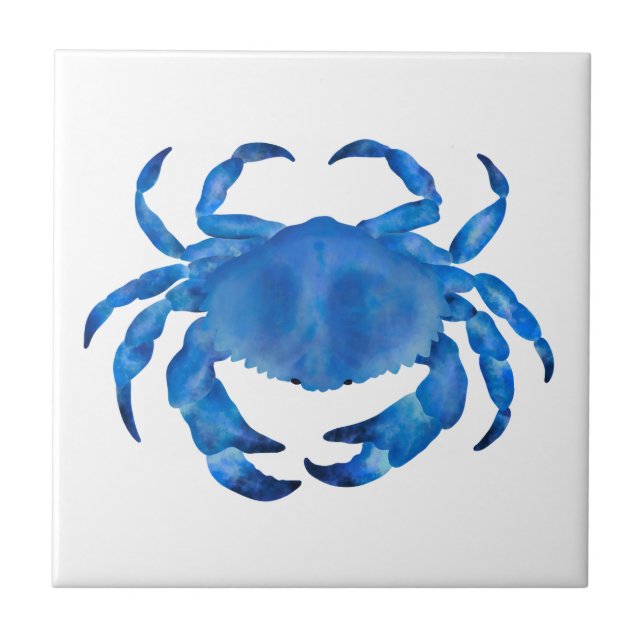 Blauer Krebs Fliese (Vorderseite)