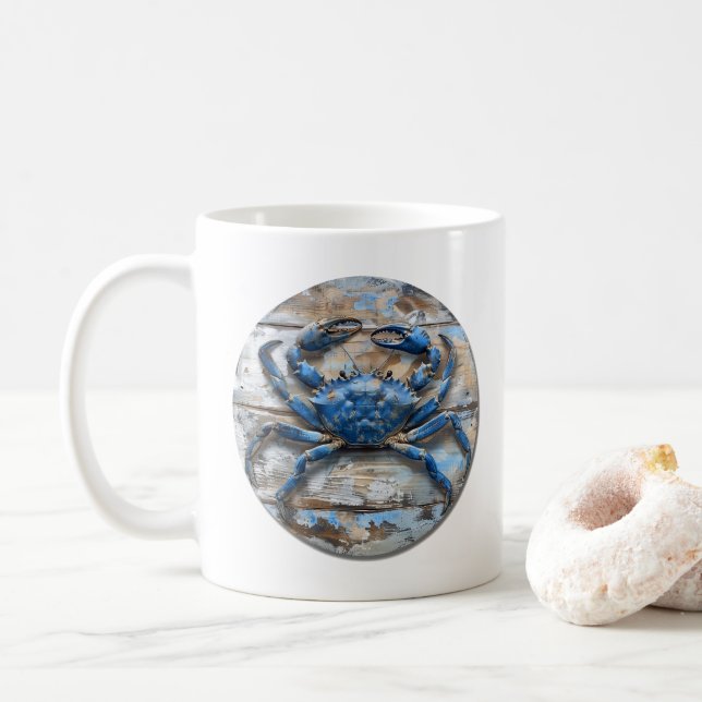 Blauer Krebs Kaffeetasse (Mit Donut)