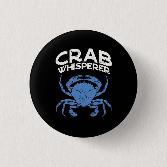 Blauer Krebs - Krabbenflüster Button (Vorderseite)