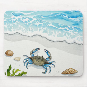 Blauer Krebs Mousepad