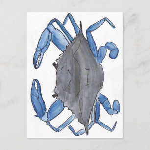 Blauer Krebs Postkarte