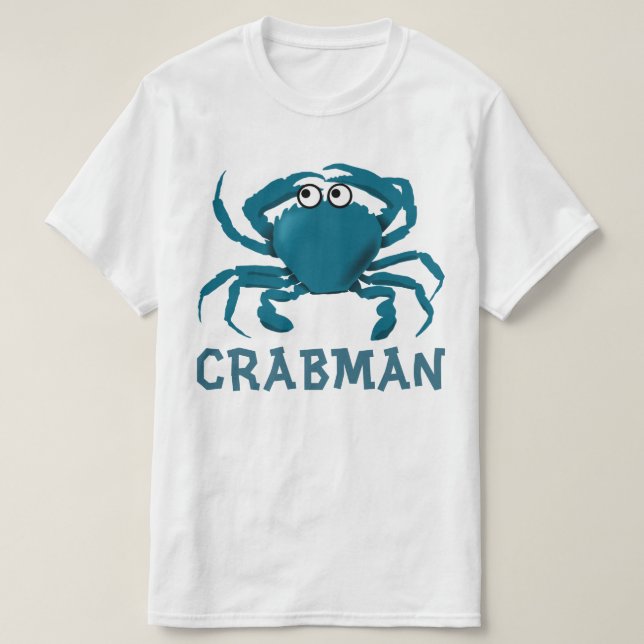 Blauer Krebs T-Shirt (Design vorne)