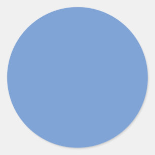 Blauer Kreisaufkleber Ruhiges minimalistisches L Runder Aufkleber