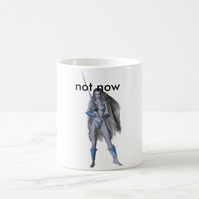 blauer Krieger, nicht jetzt Kaffeetasse (Mittel)