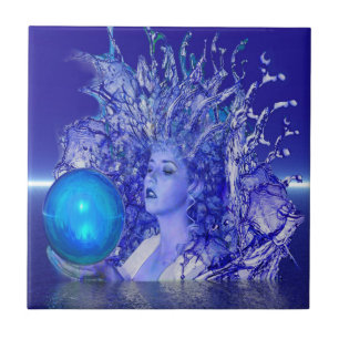 Blauer Kristall Fliese