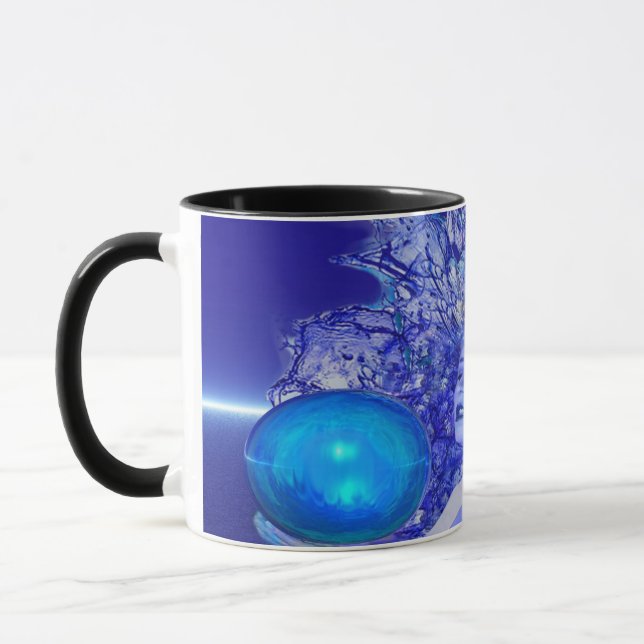 Blauer Kristall Tasse (Links)