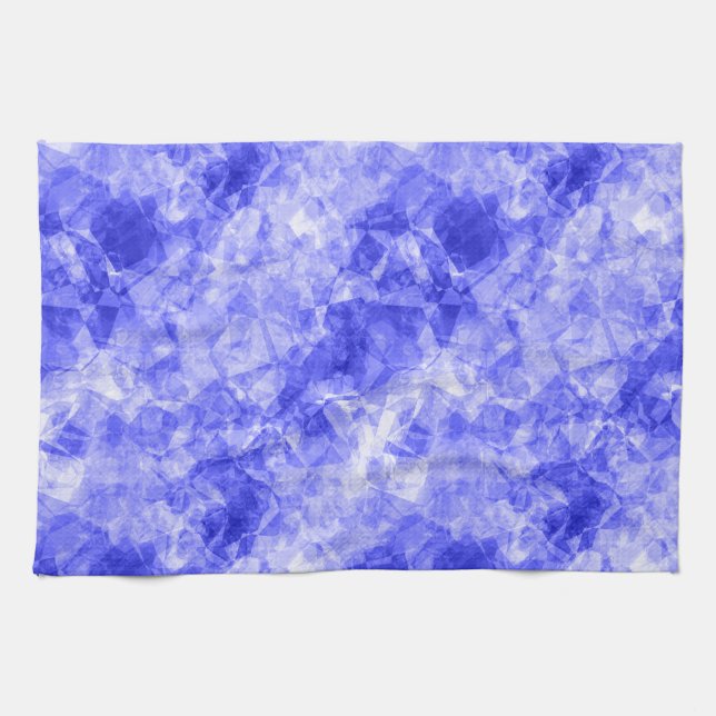 Blauer Krummling Textur Handtuch (Horizontal)