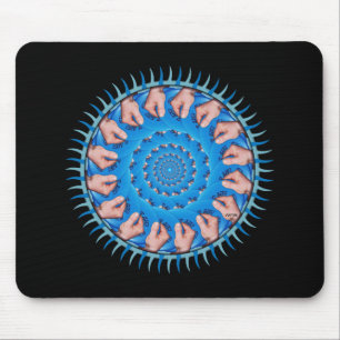 Blauer Kunststoff Mousepad