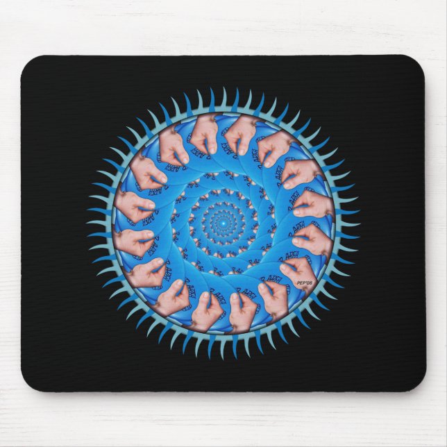 Blauer Kunststoff Mousepad (Vorne)