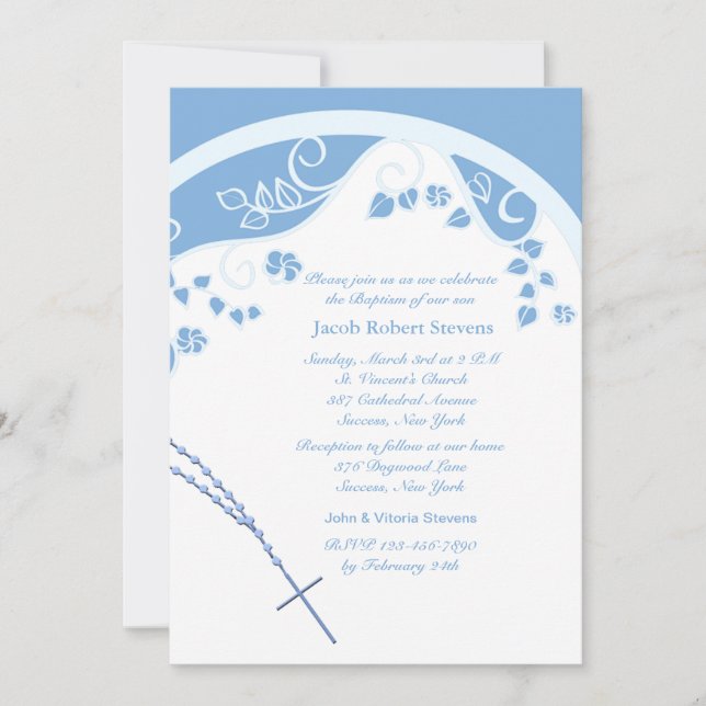 Blauer Kuppel religiöse Einladung (Vorderseite)