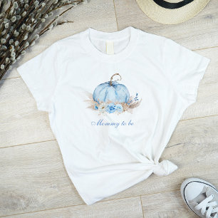 Blauer Kürbis werdende Mommy T-Shirt