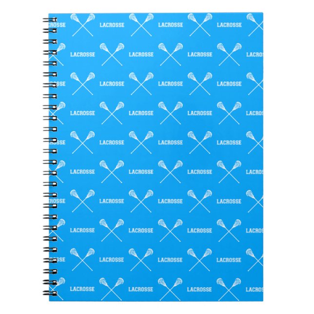 Blauer Lacrosse haftet Notizbuch Notizblock (Vorderseite)