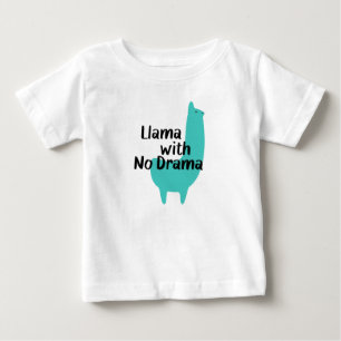 Blauer Lama-Baby-T - Shirt