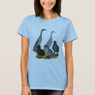 Blauer Läufer-Enten-Familie T-Shirt