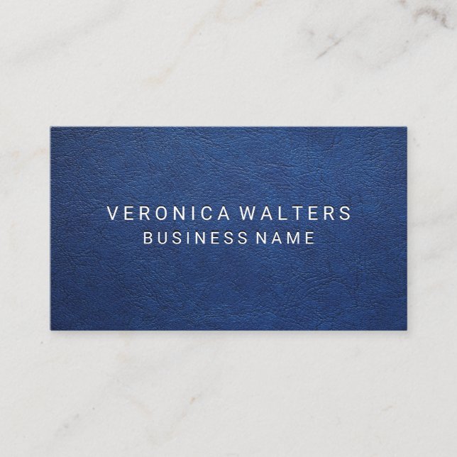 Blauer Leder Embossed Letting Treuekarte (Vorderseite)