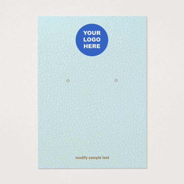 Blauer Leder Hinzufügen Ihrer Logo-Werbekarte (Vorderseite)
