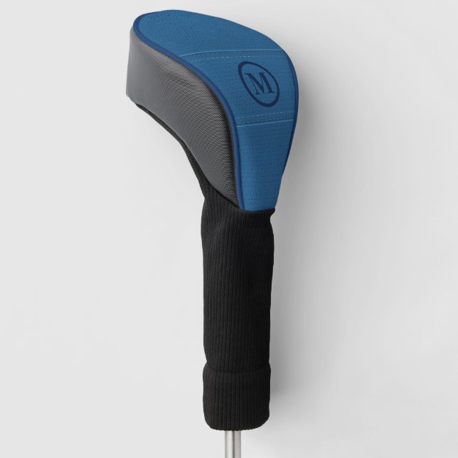 Blauer Lederabdruck kundenspezifisch Golf Headcover (angewinkelt)